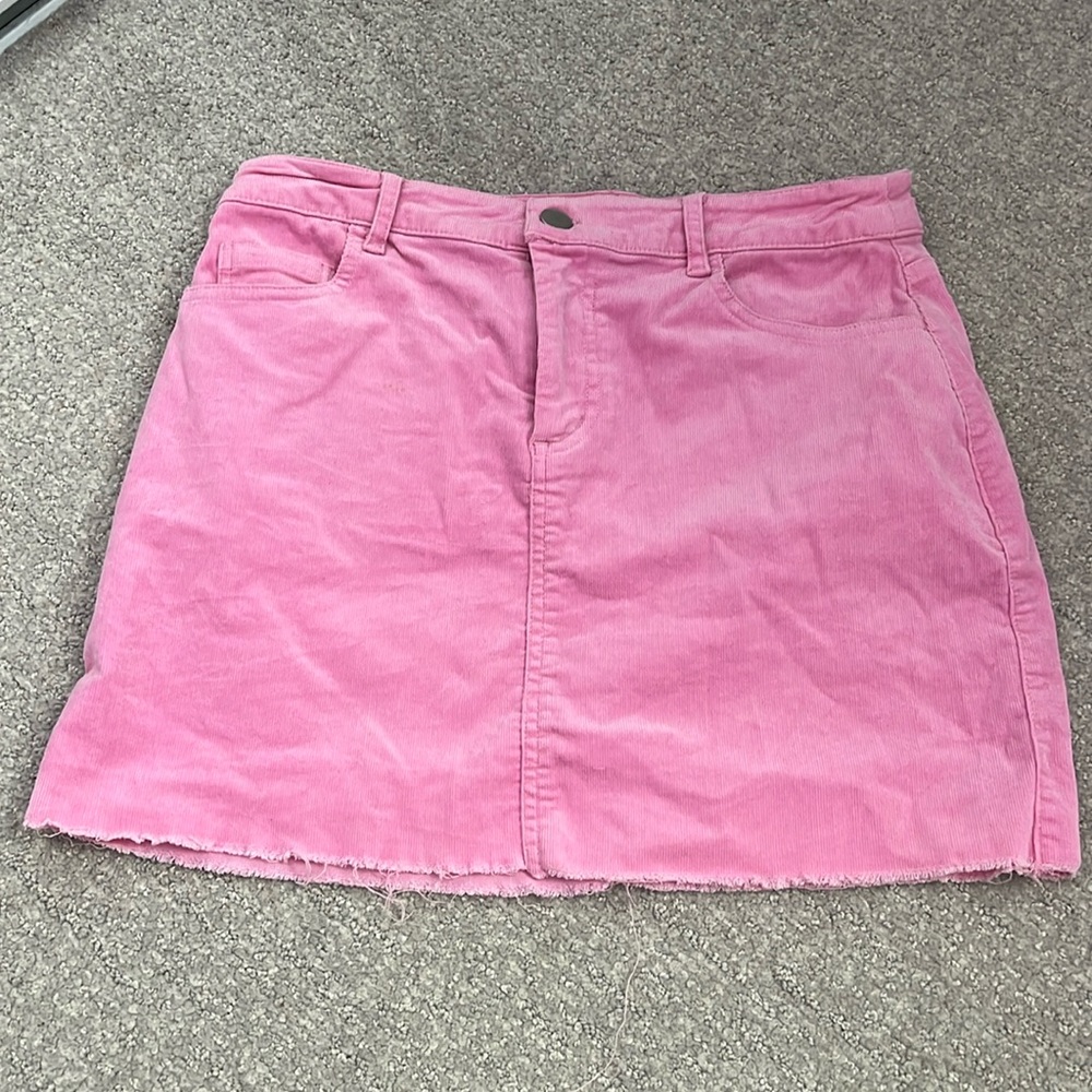 Pink Denim Skirt